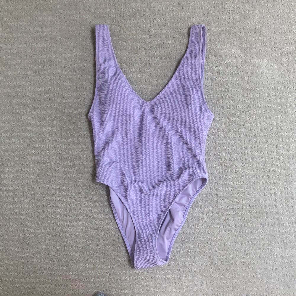 Purple Zara one piece bathing suit